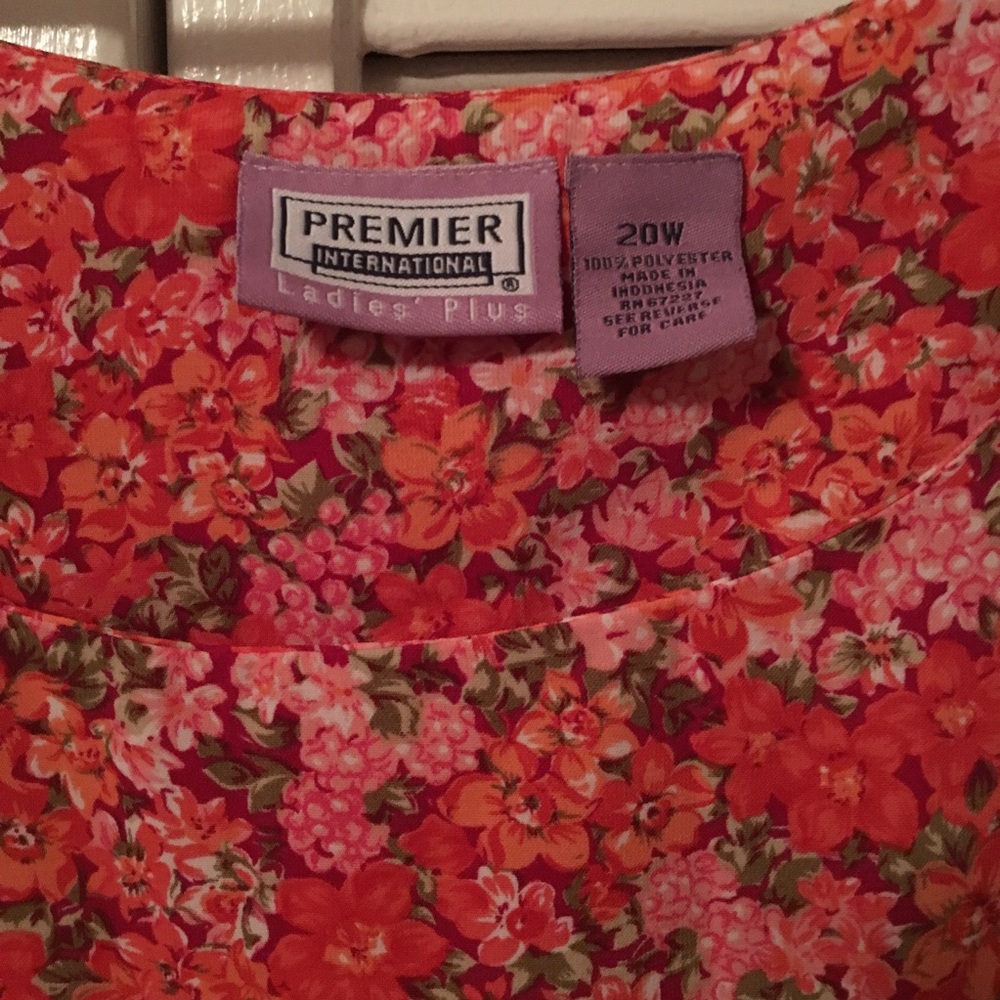 Women's Orange Floral Two-Piece Dress Set - Picture 7 of 8